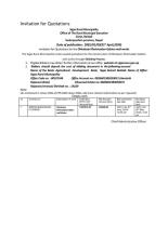 Invitation for Quotation